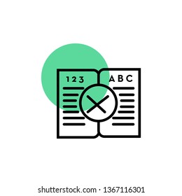 book icon- education book vector open book with the cross sign