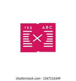 book icon- education book vector open book with the cross sign