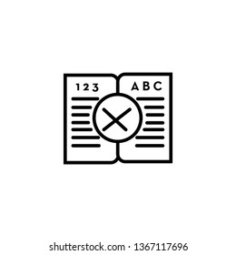 book icon- education book vector open book with the cross sign