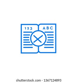 book icon- education book vector open book with the cross sign