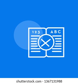 book icon- education book vector open book with the cross sign