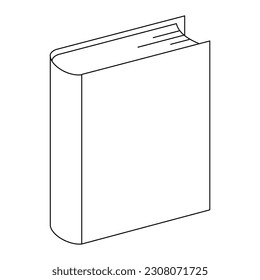 Book icon, element isolated on white