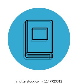 book icon. Element of school for mobile concept and web apps icon. Thin line icon with shadow in badge for website design and development, app development