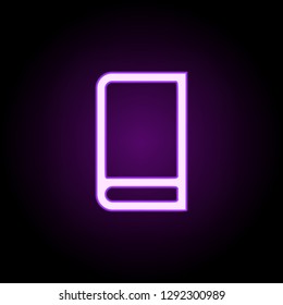 book icon. Elements of web in neon style icons. Simple icon for websites, web design, mobile app, info graphics