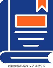 Book Icon Fill Vector Illustration