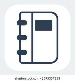 book icon filled black style