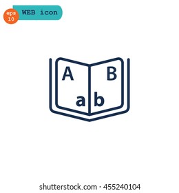  Book icon flat.