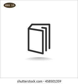  Book icon flat .