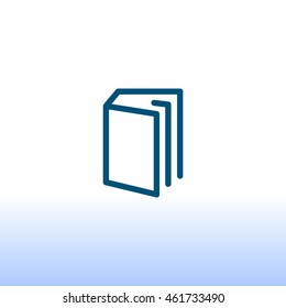  Book icon flat .