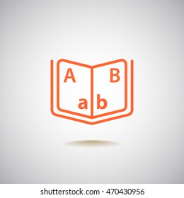  Book icon flat.