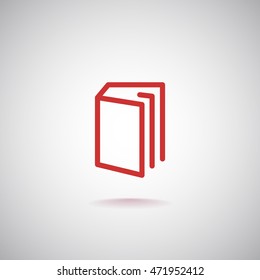  Book icon flat .