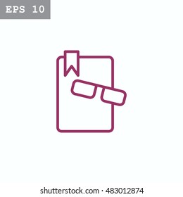  Book icon flat.
