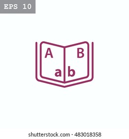  Book icon flat.