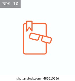  Book icon flat.