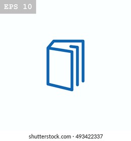  Book icon flat .