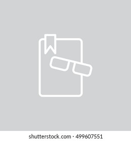  Book icon flat.
