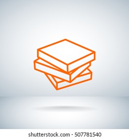  Book icon flat.