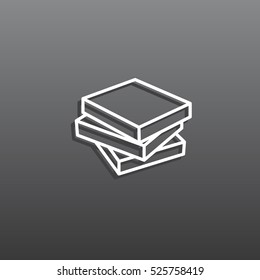  Book icon flat.