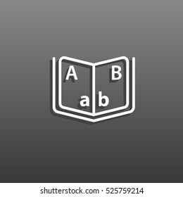  Book icon flat.