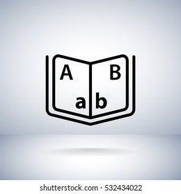  Book icon flat.