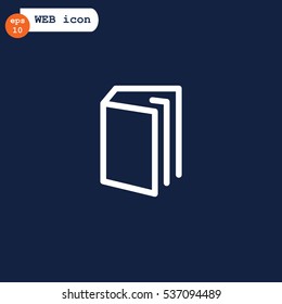  Book icon flat .