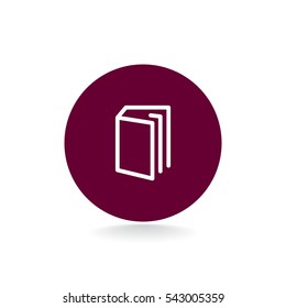  Book icon flat .