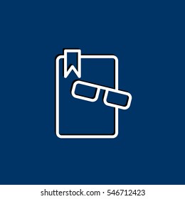  Book icon flat.