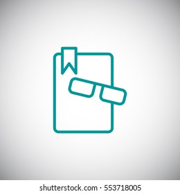  Book icon flat.