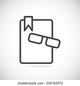  Book icon flat.