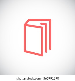  Book icon flat .