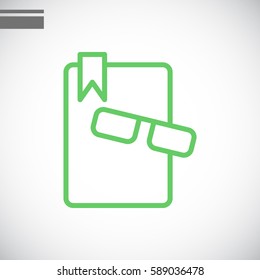  Book icon flat.