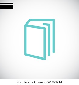  Book icon flat .