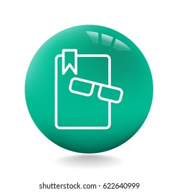  Book icon flat.