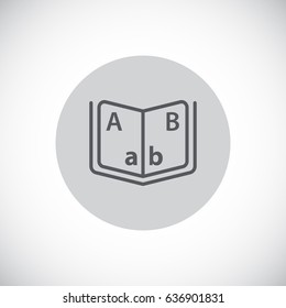  Book icon flat.