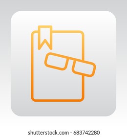  Book icon flat.