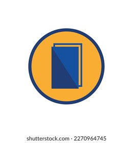 Book icon in flat color style. Education literature read library school university