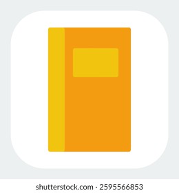 book icon in flat color style