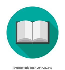 Book icon flat design with black cover