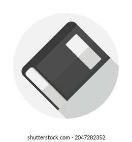 Book icon flat design with black cover