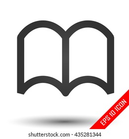 Book icon. Book flat design. Picture of book. Vector illustration.
