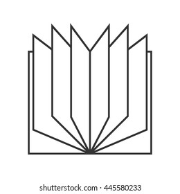 Book icon. Book flat design. Picture of book. Vector illustration.