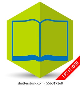 Book icon. Book flat design. Picture of book. Vector illustration.