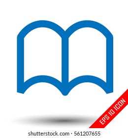 Book icon. Book flat design. Picture of book. Vector illustration.