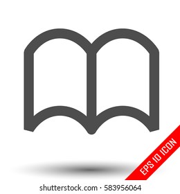 Book icon. Book flat design. Picture of book. Vector illustration.