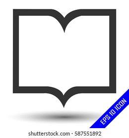 Book icon. Book flat design. Picture of book. Vector illustration.