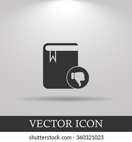 Book icon. Flat design style eps 10