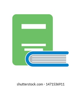 book icon. flat illustration of book - vector icon. book sign symbol