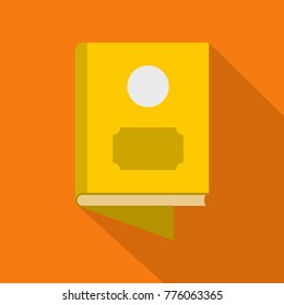 Book icon. Flat illustration of book vector icon for web