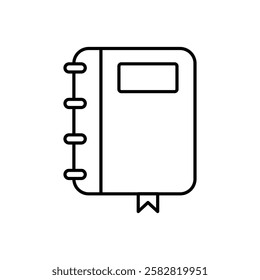 Book Icon Flat isolated outline sign