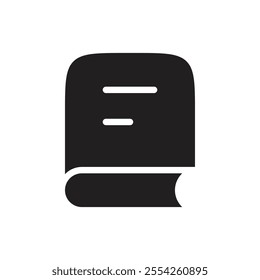 Book icon Flat line illustration